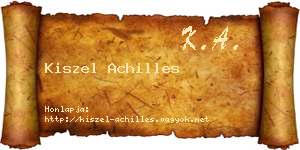 Kiszel Achilles névjegykártya